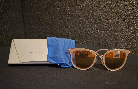 Michael Kors Sunglasses Women's Adrianna 1 MK1010 1103R1 Gold/Pink Mirrored design