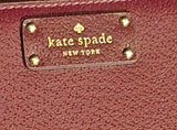 Kate Spade Wellesley Zip Around Burgundy Wine Textured Wallet Organizer Clutch BNWT