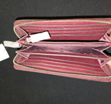 Kate Spade Wellesley Zip Around Burgundy Wine Textured Wallet Organizer Clutch BNWT