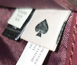 Kate Spade Wellesley Zip Around Burgundy Wine Textured Wallet Organizer Clutch BNWT