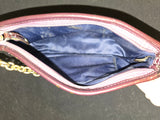 Deal of the Day BOGO Coach Vintage  Embossed Black Kisslock Wristlet Wallet and Purple Patent Wristlet with Dog Clip Chainstrap