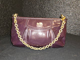 Deal of the Day BOGO Coach Vintage  Embossed Black Kisslock Wristlet Wallet and Purple Patent Wristlet with Dog Clip Chainstrap