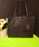 Kate Spade Vintage Italian Leather Whipstitch Tote Carryallwith Wallet