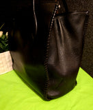 Kate Spade Vintage Italian Leather Whipstitch Tote Carryallwith Wallet