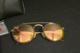 Ray-Ban Unisex Sunglasses RB3647N Round Gold Frame Copper Lenses 51mm DISPLAY