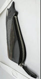 Coach 65754 Special Edition Fox Black, Silver and Grey Leather Suede Coin Case Wristlet Collectible