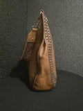 Wrangler Distressed XL Vegan Leather Shoulder Saddlebag Tote Carryall with BONUS Accessory