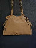 Abaco Vintage Leather Brass Tote Satchel Shoulderbag