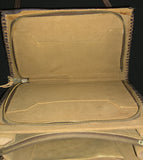 Vintage Floral Westrn HandTooled Leather Handbag Satchel Shoulderbag with Wallet