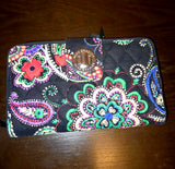 Vera Bradley Black Travel 5-Set: Overnight Weekender, Large Tote, New Toiletries, with Crossbody and BONUS