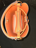 Nanette Lapore 2-Way Vegan Tangerine Bucket Tote Shoulderbag Crossbody with Match Wallet