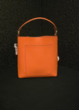 Nanette Lapore 2-Way Vegan Tangerine Bucket Tote Shoulderbag Crossbody with Match Wallet