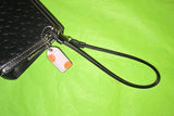 Deal of the Day BOGO Coach Vintage  Embossed Black Kisslock Wristlet Wallet and Purple Patent Wristlet with Dog Clip Chainstrap
