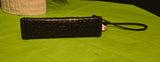 Deal of the Day BOGO Coach Vintage  Embossed Black Kisslock Wristlet Wallet and Purple Patent Wristlet with Dog Clip Chainstrap