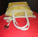 Michael Kors Clear + White Tote Bag Satchel Shoulderbag with Leather Wallet