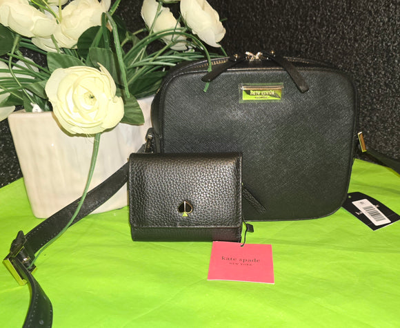 Kate Spade Staci Saffiano Leather Camera Bag Crossbody Shoulderbag with Wallet