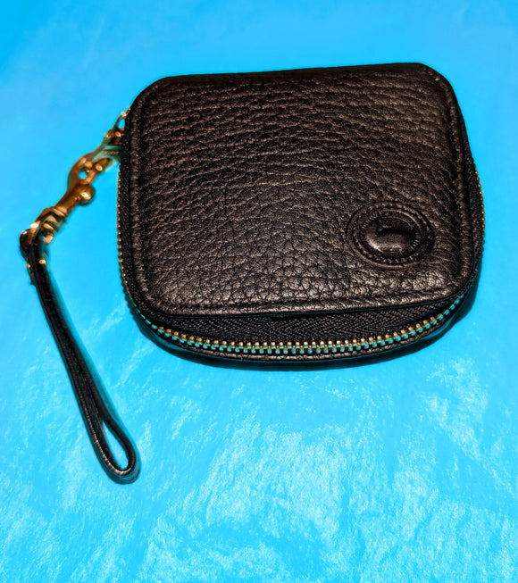 Dooney Bourke Rare Vintage All Weather Leather Zip Around Wristlet Bag Pouch NEW